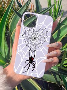 1 Stück farbig bedruckte Handyhülle mit Spinnennetz-Motiv, passend für das iPhone