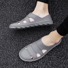Dép xỏ ngón thông thường dành cho nam, Dép eva màu xám mùa hè giải trí - Xám - Xem 3