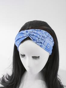 6入組腰果寬結頭巾頭巾彈性瑜珈髮帶復古十字交叉髮帶防滑頭巾適合女士和女孩 - 彩色 - 查看 3