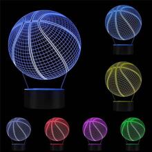 LEDUGF Creative 3D Bóng rổ Hình dạng Đèn ngủ Với USB Cable , Điều khiển bằng xúc giác
 , Thay đổi màu sắc , Acrylic , Bảo vệ mắt , Thích hợp Như Đèn ngủ Hoặc Đèn bàn , Qủa tặng Đối với Thể thao Người yêu - Nhiều màu - Xem 3