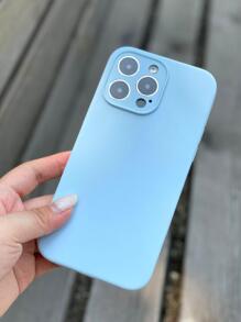 Compatible With IPhone 16 Plain Silicone Phone Case - Baby Blue - View 5