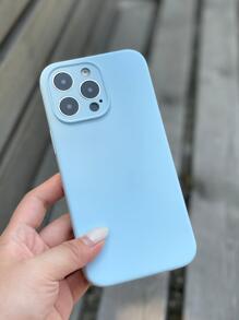 Compatible With IPhone 16 Plain Silicone Phone Case - Baby Blue - View 6