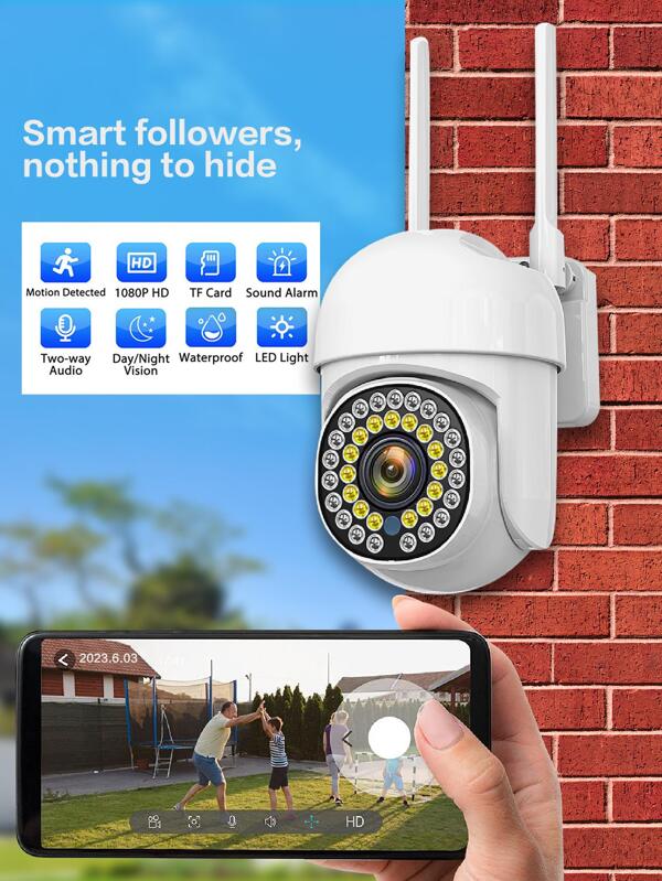 Reletech 1pc Surveillance Camera Outdoor, WiFi Outdoor Security Cameras