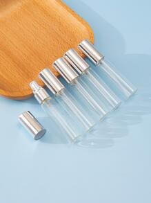 10 chai xịt nước hoa du lịch 10ml dạng xịt phun sương di động, chai rỗng dưỡng ẩm (nắp bạc) - Bạc - Xem 1