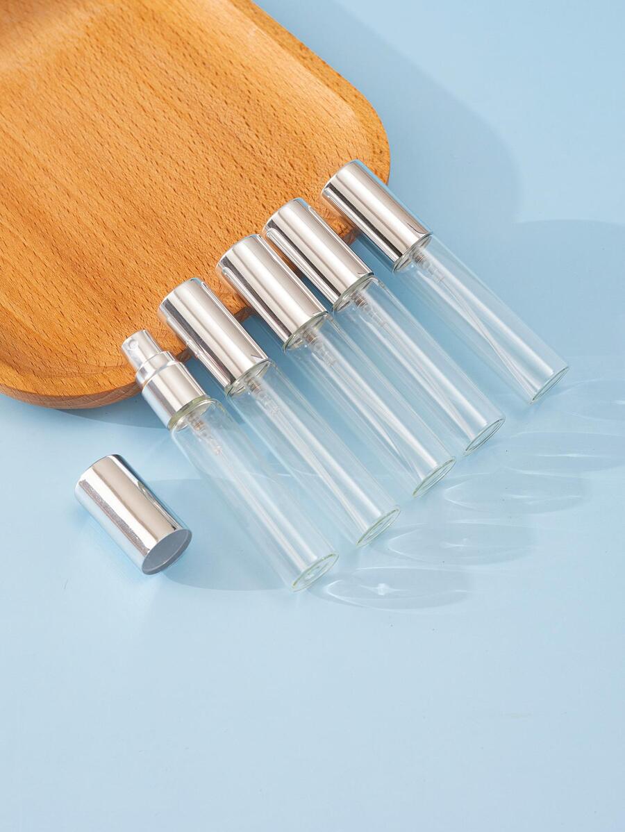 10 chai xịt nước hoa du lịch 10ml dạng xịt phun sương di động, chai rỗng dưỡng ẩm (nắp bạc) - Bạc - Xem 1