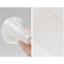 1入組浮雕矽膠3D美甲模具蝴蝶裝飾模具設計DIY沖壓板指甲工具 - 無色 - 查看 4