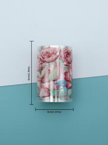 1 cuộn băng dính sổ lưu niệm thú cưng có hình hoa Nhãn dán chất liệu cắt dán tự làm, 2m - Màu xanh Bạc hà - Xem 4