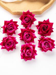 5 pièces de fleurs de roses en velours artificiel pour couronne DIY, bouquet de mariage, décoration de maison ou décoration de gâteau d'anniversaire en automne