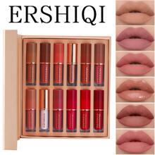 Color de labios líquido, brillo de labios mate, set 12 barras de labios líquidas de larga duración - Multicolor - Ver 2