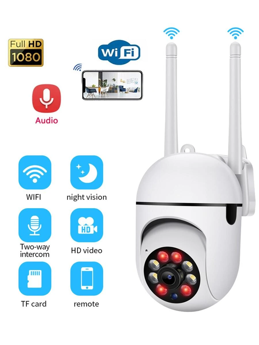 1pc ABS Surveillance Camera, Modern White Security Surveillance Camera For Home - White - View 1