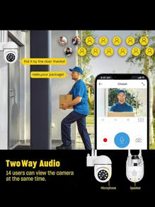 1pc ABS Surveillance Camera, Modern White Security Surveillance Camera For Home - White - View 3
