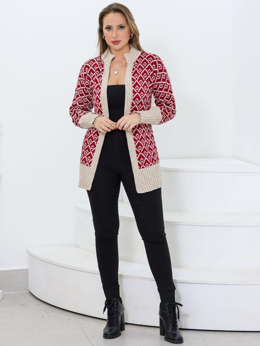 Women Cardigans - 紅色 - 查看 1