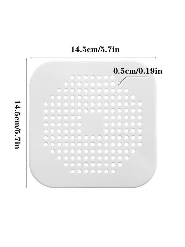 1pc Plastic Floor Drain Cover, Modern White Hollow Out Design Anti