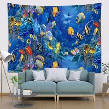 1pc Fish Pattern Tapestry - Multicolor - View 2
