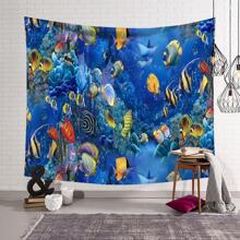 1pc Fish Pattern Tapestry - Multicolor - View 1