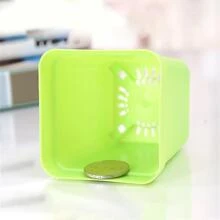 1pc Solid Color Plastic Plant Container - Black - View 8