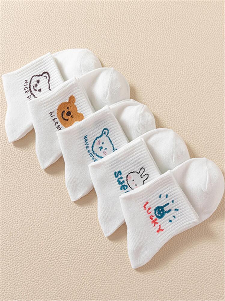 5 đôi/vớ nữ thời trang hoạt hình - Nhiều màu - Xem 4
