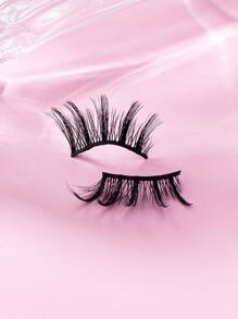 4雙人造貂皮自然假睫毛 - 黑色 - 查看 5