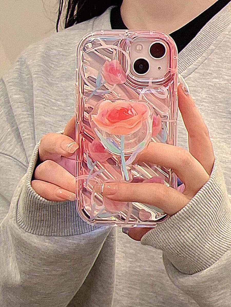 Husă pentru telefon cu model trandafir - Multicolor - Vizualizare 1