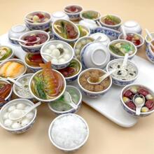 1个树脂3D逼真迷你食物工艺品4厘米碗面模型，食物玩具装饰DIY，颜色和款式随机 - 彩色 - 查看 7
