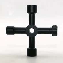 ORDERLY 1入組多功能四合一碳素鋼扳手,極簡風格黑色扳手適用於家庭 - 黑色 - 查看 2
