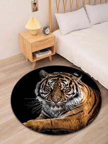1pc Home Decor Tiger Pattern Rug - Multicolor - View 4
