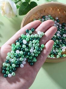 200 Piezas De Cuentas De Imitación De Perlas Para La Fabricación De Joyas, Cuentas De Perlas Sueltas Redondas De 6/8mm Con Agujero, Perlas De Imitación Para Pulseras