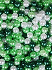 200 Piezas De Cuentas De Imitación De Perlas Para La Fabricación De Joyas, Cuentas De Perlas Sueltas Redondas De 6/8mm Con Agujero, Perlas De Imitación Para Pulseras