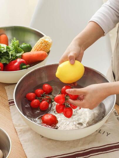 1 件不锈钢沙拉碗学校用品、圣诞礼物