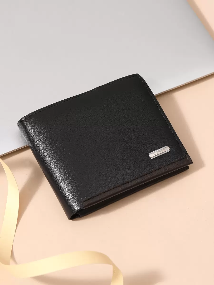 Simple Short Wallet With Coin Pocket Bag Present Business Casual Old Style Men For Men Wallet Purse Wallet Men Wallet Leather,Wallets For Men - Black - View 1