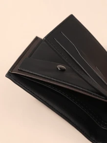 Simple Short Wallet With Coin Pocket Bag Present Business Casual Old Style Men For Men Wallet Purse Wallet Men Wallet Leather,Wallets For Men - Black - View 3