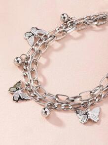 Armband mit Schmetterling Anhänger,