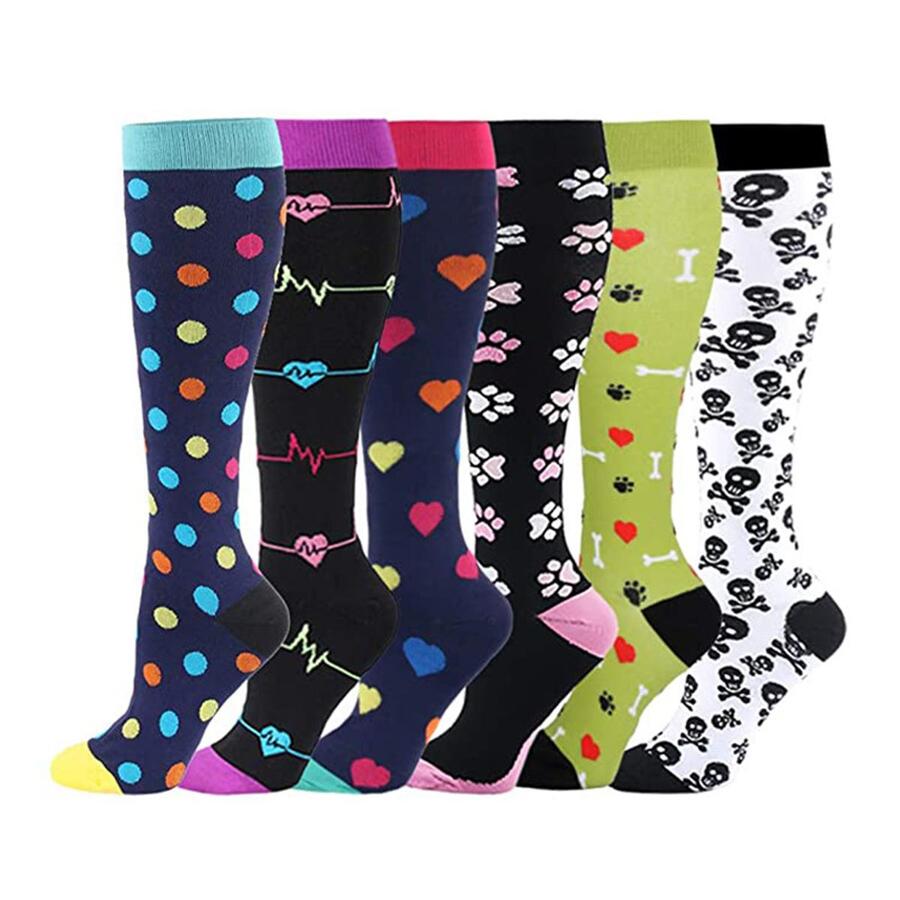 6女性壓力襪男士運動襪子 - 彩色 - 查看 1