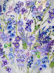 40pcs Purple Flower Pattern Scrapbooking Stickers For Planner Decoration - Multicolor - View 7