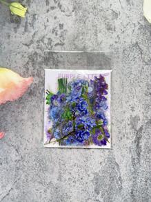 40pcs Purple Flower Pattern Scrapbooking Stickers For Planner Decoration - Multicolor - View 5
