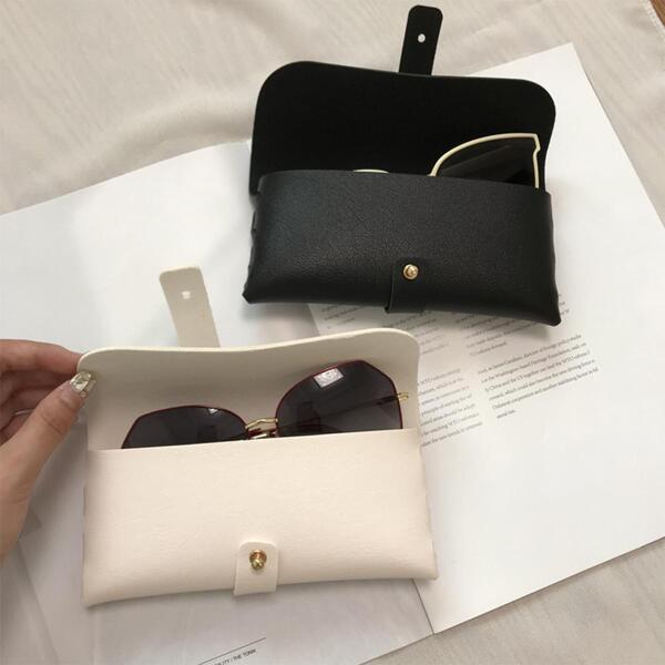 Brillenetui Frauen Leder weiches Brillenetui Mode tragbare Sonnenbrillen Box Tasche Zubehör Brillenetui Sonnenbrillen Box Schulanfang Schultasche Reiseutensilien Reise Organizer für Strand Sommerurlaub