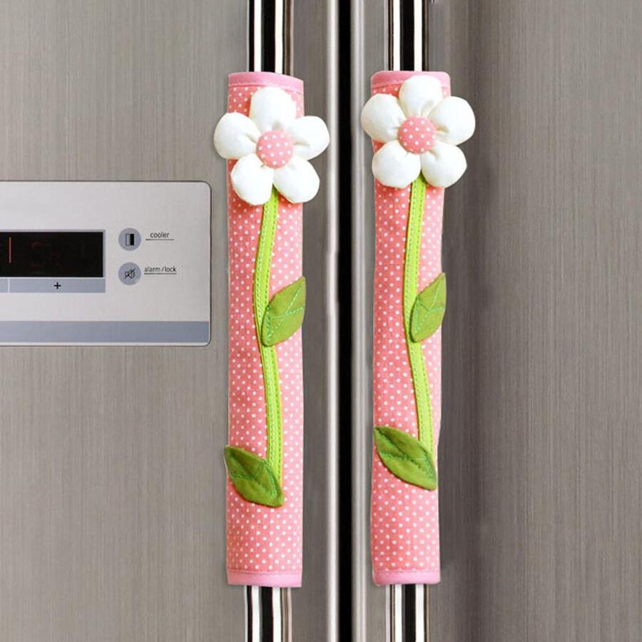 2 Cái/bộ Bọc Núm Cửa, Trang Trí Hoa Hiện Đại Cửa Kéo Dành Cho Gia Đình - Hồng - Xem 1