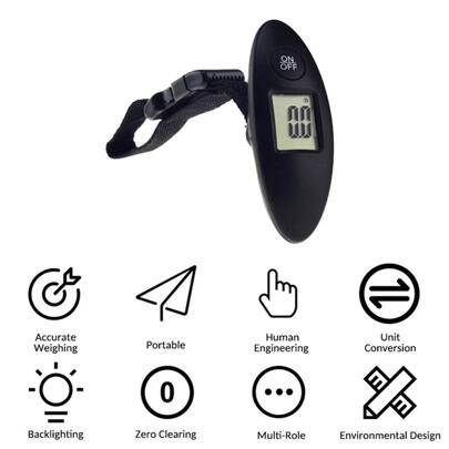 1pc 40Kg/100G LCD Digital Electronic Luggage Scale Portable Holiday Essentials Travel Essentials Lightweight Stylish For Home For Outdoor