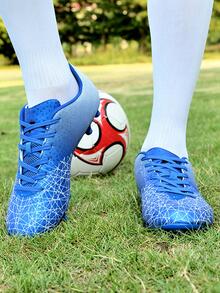 TOLLN Men's Football Shoes With Long Studs - Blue - View 6