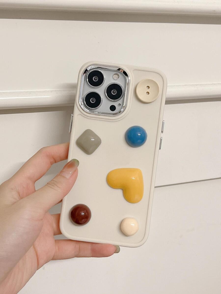 Vỏ điện thoại trang trí hình học 3D - Nhiều màu - Xem 1