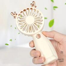 1 pieza de plástico Mini ventilador , moderno beige usb portátil Ventilador de bolsillo para exterior - Beis - Ver 5