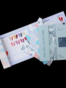 Nail Swatch Book Nail Display Book Acrylic Nail Art Display Board - Blue - View 3