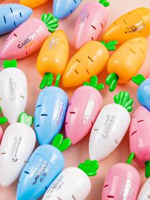 2pcs/set Cartoon Cute Carrot Shaped Pencil Sharpener, Candy-colored Children's Pencil Blade, Turning Blade - Multicolor - View 4