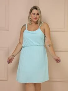 Plus Size Dresses - Màu xanh nhạt - Xem 2