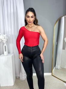 Calça Feminina Legging Zíper na Frente e na Barra - Preto - Visão 2