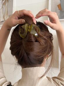 5 件装女士简约果冻色轻质塑料发夹，时尚百搭，优雅时尚，发髻造型，适合日常户外活动，洗脸、沐浴、化妆时固定头发，可作为发饰搭配衣服。休闲发夹发夹发夹发夹接发夹，爪夹秋冬度假装女士 - 彩色 - 查看 5