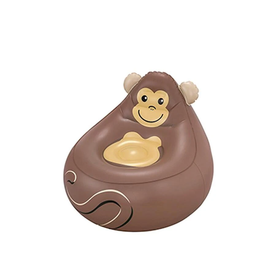 Inflatable Armchair Children's Puff Inflatable Armchair Air Seat For Children Multicolored Animal Design - Brown - View 1