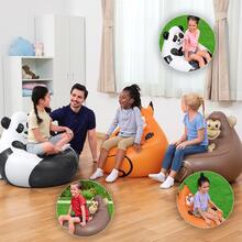 Inflatable Armchair Children's Puff Inflatable Armchair Air Seat For Children Multicolored Animal Design - Brown - View 3