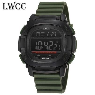 LWCC reloj deportivo multifuncional al aire libre para hombres y mujeres reloj electrónico impermeable luminoso