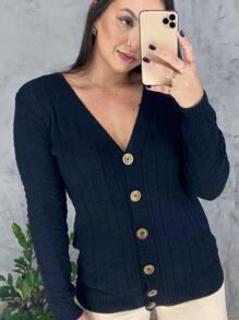 Women Cardigans - Màu xanh hải quân - Xem 2